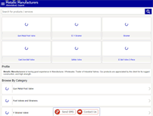 Tablet Screenshot of metallicvalves.com
